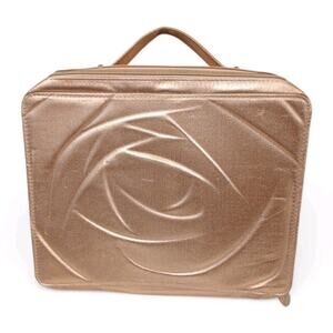 Lancome Travel Case Soft Luggage Ipad Tote Handle Champagne Gold Multipurpose‎
